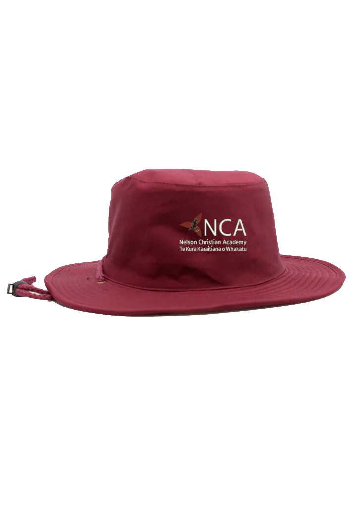 Nelson Christian Academy Wide Brim Hat Maroon