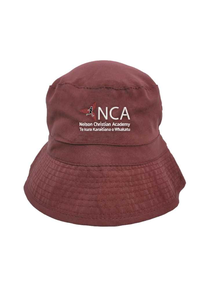 Nelson Christian Academy Bucket Hat Maroon